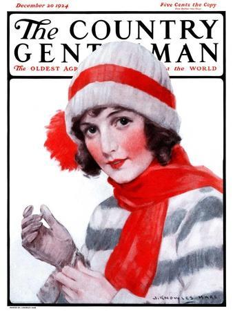 "Woman in Winter Wear," Country Gentleman Cover, December 20, 1924