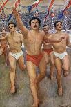 Marathon Runners-J Koci-Stretched Canvas