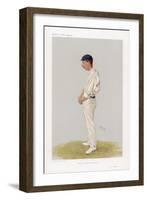 J L Tyldesley English Cricketer Who Achieved 46 Centuries in 11 Years-Spy (Leslie M. Ward)-Framed Art Print