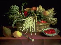 Still Life of Fruit and Vegetables-J. Linnard-Framed Stretched Canvas