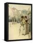 J M Barrie 'Quality Street'-Hugh Thomson-Framed Stretched Canvas