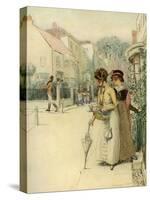 J M Barrie 'Quality Street'-Hugh Thomson-Stretched Canvas