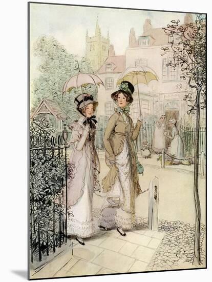 J M Barrie 'Quality Street'-Hugh Thomson-Mounted Giclee Print