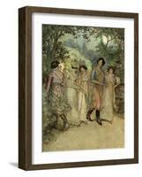 J M Barrie 'Quality Street'-Hugh Thomson-Framed Giclee Print