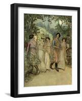 J M Barrie 'Quality Street'-Hugh Thomson-Framed Giclee Print