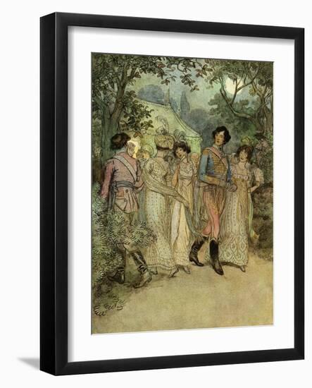 J M Barrie 'Quality Street'-Hugh Thomson-Framed Giclee Print