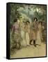 J M Barrie 'Quality Street'-Hugh Thomson-Framed Stretched Canvas