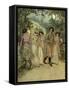 J M Barrie 'Quality Street'-Hugh Thomson-Framed Stretched Canvas