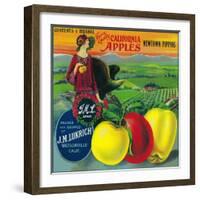 J.M.L. Apple Crate Label - Watsonville, CA-Lantern Press-Framed Art Print