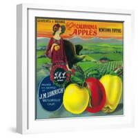 J.M.L. Apple Crate Label - Watsonville, CA-Lantern Press-Framed Art Print