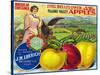 J.M.L. Pajaro Valley Brand Apple Label, Watsonville, California-Lantern Press-Stretched Canvas