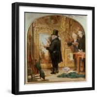 J. M. W.Turner at the Royal Academy, Varnishing Day-William Parrott-Framed Giclee Print