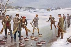 An Exciting Finish to a Curling Match in Scotland-J. Michael-Stretched Canvas