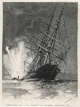 Confederate Torpedo Boat Sinks the "Housatonic" off Charleston Virginia-J.o. Davidson-Framed Stretched Canvas