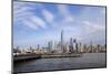 J Owen Grundy Park in Jersey City, New Jersey, with One World Trade Ctr and Manhattan buildings.-Susan Pease-Mounted Photographic Print