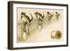 J&P Coats Trade Card with Cats Bicycling-null-Framed Premium Giclee Print