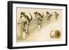 J&P Coats Trade Card with Cats Bicycling-null-Framed Giclee Print