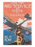 Join the Air Service and Serve in France Recruiting Poster-J. Paul Verrees-Framed Stretched Canvas