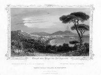 Naples from the Carmine Castle, Italy, 19th Century-J Poppel-Giclee Print