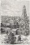 Newcastle Upon Tyne, from St Mary's Gateshead (Pencil on Paper (Two Pieces Pasted on Card))-J.R. Brown-Giclee Print
