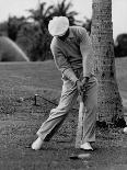 Golfer Ben Hogan, Dropping His Club at Top of Backswing-J^ R^ Eyerman-Stretched Canvas