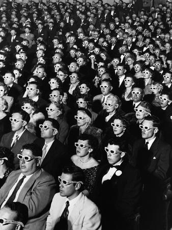 Opening Night Screening of First Color 3-D Movie "Bwana Devil," Paramount Theater, Hollywood, CA