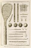 Tennis Racquets and Billiard Cues, from the 'Encyclopedia' by Denis Diderot-J.R. Lucotte-Framed Stretched Canvas