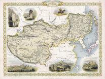 Two-Part Map Showing Overland Routes to India-J. Rapkin-Art Print