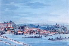 View of New Town, Prague, after 1820-J. Rattay-Stretched Canvas