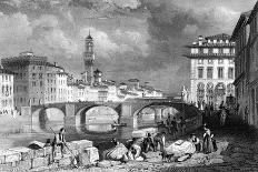 The Ponte Santa Trinita, Florence, Italy, 19th Century-J Redaway-Framed Giclee Print