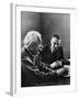 J. Robert Oppenheimer, Dir. of Institute of Advanced Study, Discussing with Dr. Albert Einstein-Alfred Eisenstaedt-Framed Premium Photographic Print