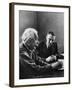 J. Robert Oppenheimer, Dir. of Institute of Advanced Study, Discussing with Dr. Albert Einstein-Alfred Eisenstaedt-Framed Premium Photographic Print