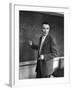 J. Robert Oppenheimer Working Out Physics Equations on the Blackboard in His Office-Alfred Eisenstaedt-Framed Premium Photographic Print