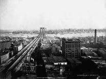 Wall Street and Trinity Church Spire, New York-J.S. Johnston-Framed Stretched Canvas