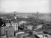 Lower East Side Neighborhood and Brooklyn Bridge-J.S. Johnston-Photographic Print