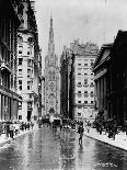 Wall Street and Trinity Church Spire, New York-J.S. Johnston-Mounted Photographic Print