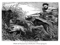 Wild Boar Hunting, C1600-1650-J Smith-Mounted Giclee Print