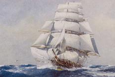 Clipper Under Full Sail-J^ Spurling-Stretched Canvas