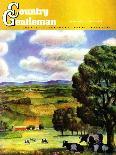 "Farm Landscape," Country Gentleman Cover, April 1, 1942-J. Steuart Curry-Stretched Canvas