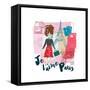 J t'aime Paris-Esther Bley-Framed Stretched Canvas