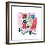 J t'aime Paris-Esther Bley-Framed Art Print