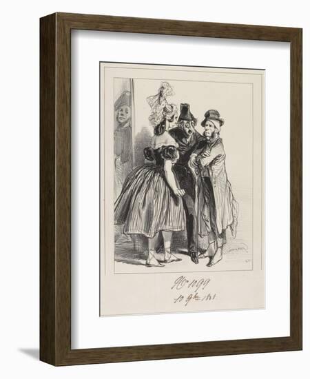 J'Vous Dis Que Vot' Femme a Insulté La Mienne, M'Sieu!, 1838-Paul Gavarni-Framed Giclee Print