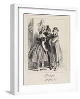 J'Vous Dis Que Vot' Femme a Insulté La Mienne, M'Sieu!, 1838-Paul Gavarni-Framed Giclee Print