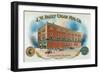 J.W. Pauly Cigar Manufacturing Company Brand Cigar Box Label-Lantern Press-Framed Art Print