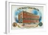 J.W. Pauly Cigar Manufacturing Company Brand Cigar Box Label-Lantern Press-Framed Art Print