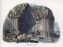 Two Tiny Figures are Dwarfed by the Might of Niagara Falls-J.w. Whimper-Art Print