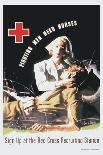 Fighting Men Need Nurses: Sign Up at the Red Cross Recruiting Station-J. Whitcomb-Framed Stretched Canvas