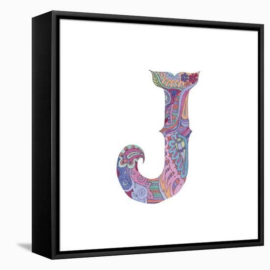 J-Green Girl-Framed Stretched Canvas