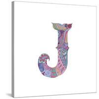 J-Green Girl-Stretched Canvas