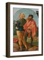 Jabach-Altar: Pfeifer und Trommler. 1503 - 05-Albrecht Durer-Framed Giclee Print